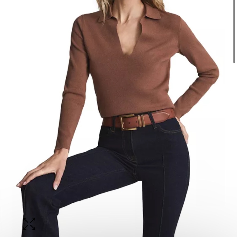 NWT Reiss Natalia Polo Knit Top